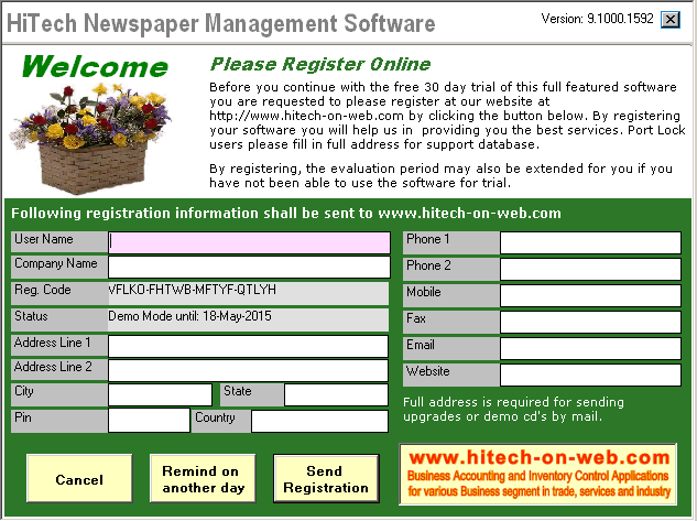 Accounting Software for NewHiTechPer Publishers, HiTech Newspaper Management Software, Accounting Software, Newspaper Software, Business Management and Accounting Software for newspaper, magazine publishers. Modules : Advertisement, Circulation, Parties, Transactions, Payroll, Accounts & Utilities. Free Trial Download